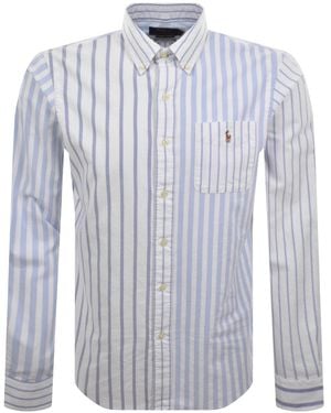 Ralph Lauren Long Sleeve Stripe Shirt - Blue