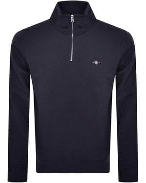 GANT Shield Half Zip Sweatshirt - Blue