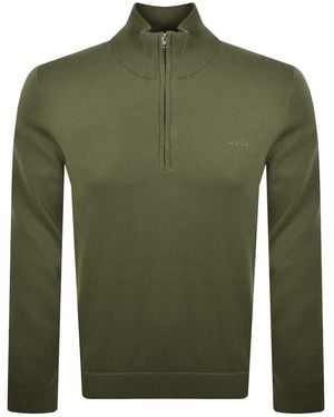 HUGO San Quintus C2 Knit Jumper - Green