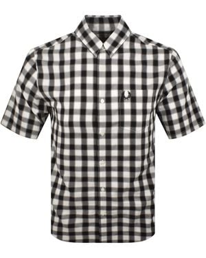 Fred Perry Blurred Gingham Shirt - Black