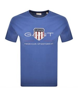 GANT Original Archive Shield T Shirt - Blue