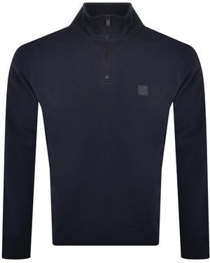 BOSS Boss Zetrust Quarter Zip Sweatshirt - Blue