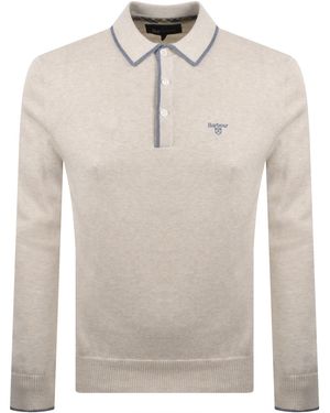 Barbour Taunton Knitted Polo Whisper - Grey