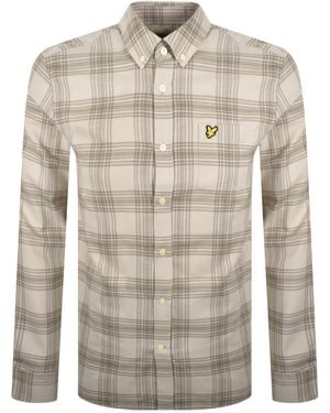 Lyle & Scott Check Flannel Shirt - Natural