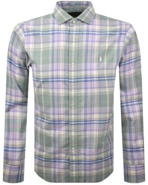 Ralph Lauren Long Sleeve Check Shirt - Blue