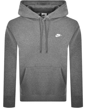Nike Club Hoodie Charcoal Heather - Grey