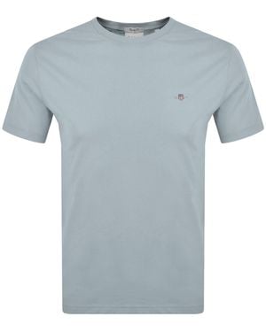GANT Regular Fit Shield T Shirt - Blue