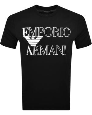 Armani Emporio Logo T Shirt - Black