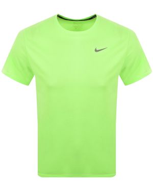 Nike Running Dri Fit Miler T Shirt - Green