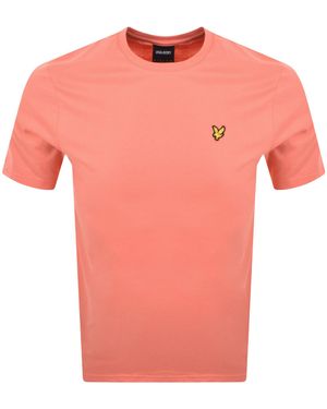 Lyle & Scott Crew Neck T Shirt Coral - Pink