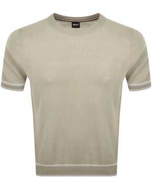 BOSS BUSINESS Boss Norberto Knit Jumper Open - Grey