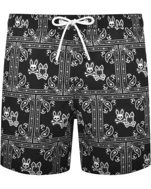 Psycho Bunny Luke Swim Shorts - Black