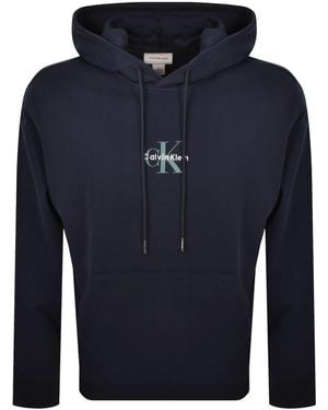 Calvin Klein Jeans Logo Hoodie - Blue