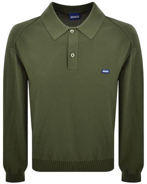 HUGO San Patty Knit Polo - Green
