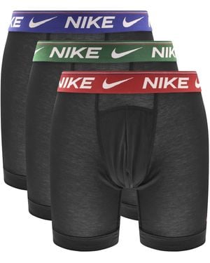 Nike Ultra Comfort 3 Pack Boxer Briefs - Black
