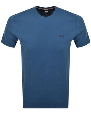BOSS BUSINESS Boss Waffle T Shirt - Blue