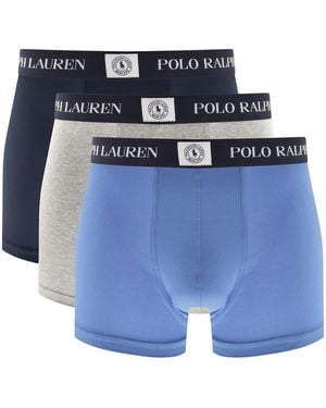 Ralph Lauren Underwear 3 Pack Trunks - Blue