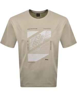 BOSS Boss Te Journey T Shirt - Grey