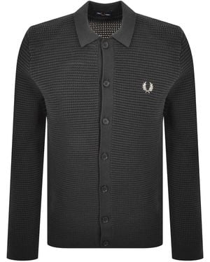Fred Perry Pointelle Cardigan Anchor - Black