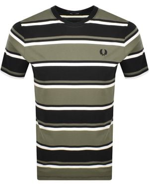 Fred Perry Bold Stripe T Shirt - Black