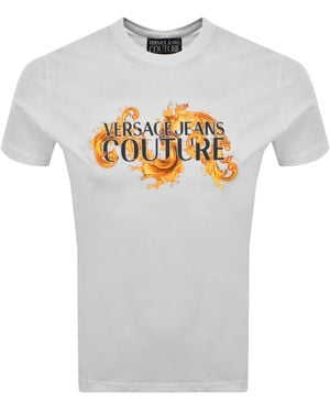 Versace Jeans Couture Couture Wave Logo T Shirt - Grey