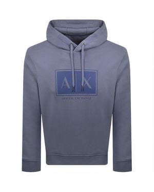 ARMANI EXCHANGE Logo Hoodie - Blue