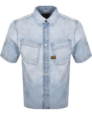 G-Star G-Star Regular Short Sleeved Shirt - Blue