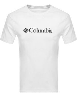 Columbia Basic Logo T Shirt - White