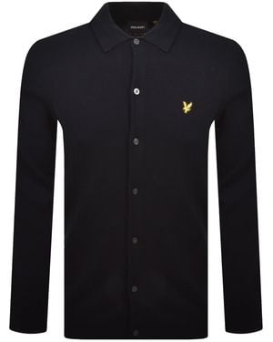 Lyle & Scott Cotton Merino Knitted Shirt - Blue