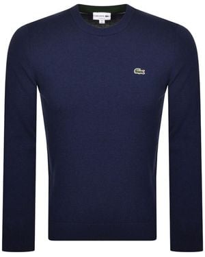 Lacoste Crew Neck Knit Jumper - Blue