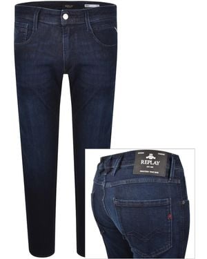 Replay Anbass Slim Fit Dark Wash Jeans - Blue
