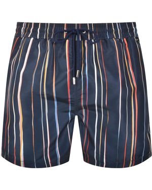 Paul Smith Pinstripe Swim Shorts - Blue
