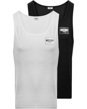 Moschino 2 Pack Vests - Black