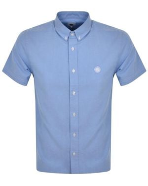 Pretty Green Oxford Short Sleeve Shirt - Blue
