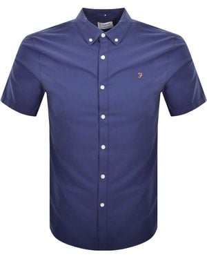 Farah Farah Brewer Short Sleeve Shirt - Blue