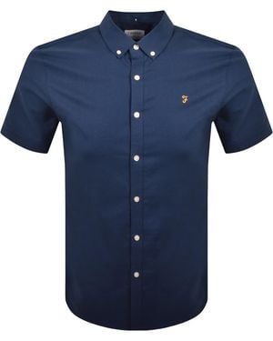 Farah Farah Brewer Short Sleeve Shirt Aegean - Blue