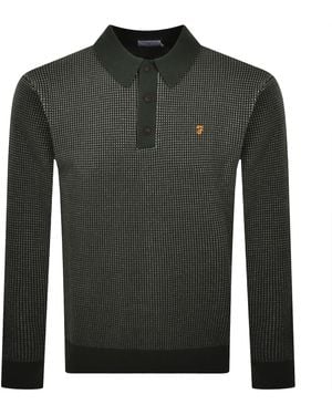 Farah Farah Gateacre Knit Polo Shirt - Green
