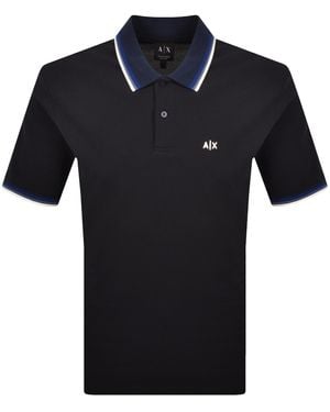 ARMANI EXCHANGE Polo T Shirt - Black