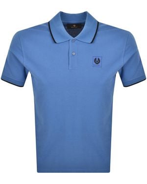 Belstaff Tipped Polo T Shirt Marine - Blue