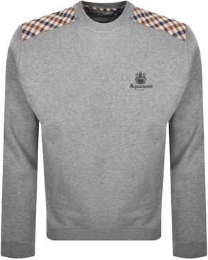 Aquascutum Active Crew Neck Sweatshirt - Gray