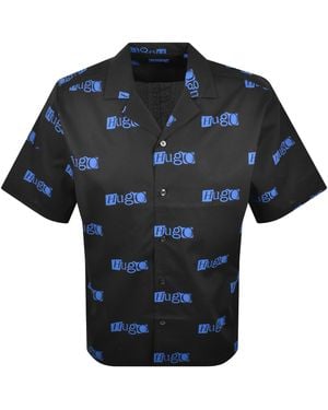 HUGO Eligino Short Sleeve Shirt - Blue