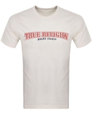 TRUE RELIGION Cross Stitch Arch T Shirt - White