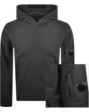 C.P. Company Cp Company Diagonal Raised Hoodie - Black