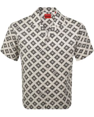 HUGO Oversized Short Sleeve Espino Shirt - Grey