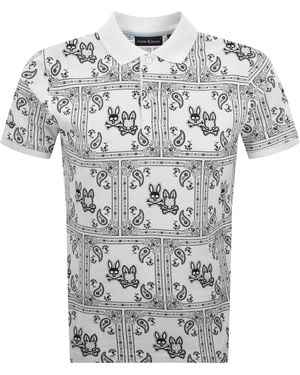 Psycho Bunny Luke All Over Print Polo - Grey