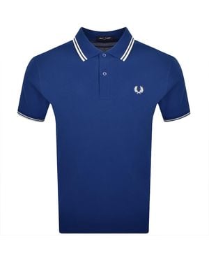 Fred Perry Twin Tipped Polo T Shirt - Blue