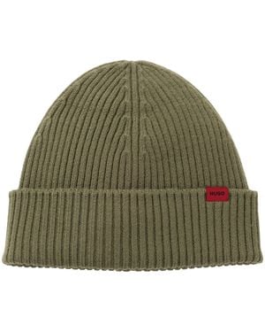 HUGO Xola Wool Beanie - Green