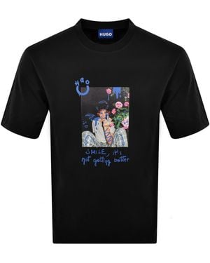 HUGO Nugobeam Graphic T Shirt - Black