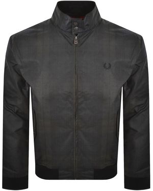 Fred Perry Tartan Harrington Jacket - Gray