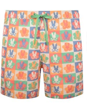 Psycho Bunny Aiden Swim Shorts Pristine - Orange